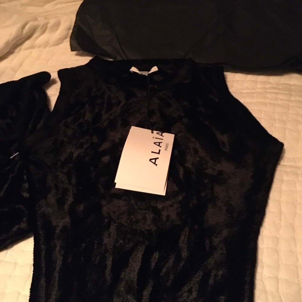 Alaïa Black Velvet hooded Dress FR 40 Runway Great deal Hooded asymmetric gown - Picture 8 of 12